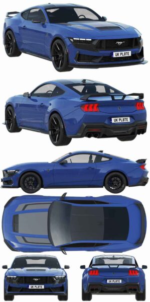 2024款福特Ford Mustang Dark Horse汽车3D模型（OBJ）