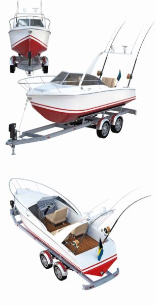 运输车上的钓鱼船3D模型（FBX,MAX）
