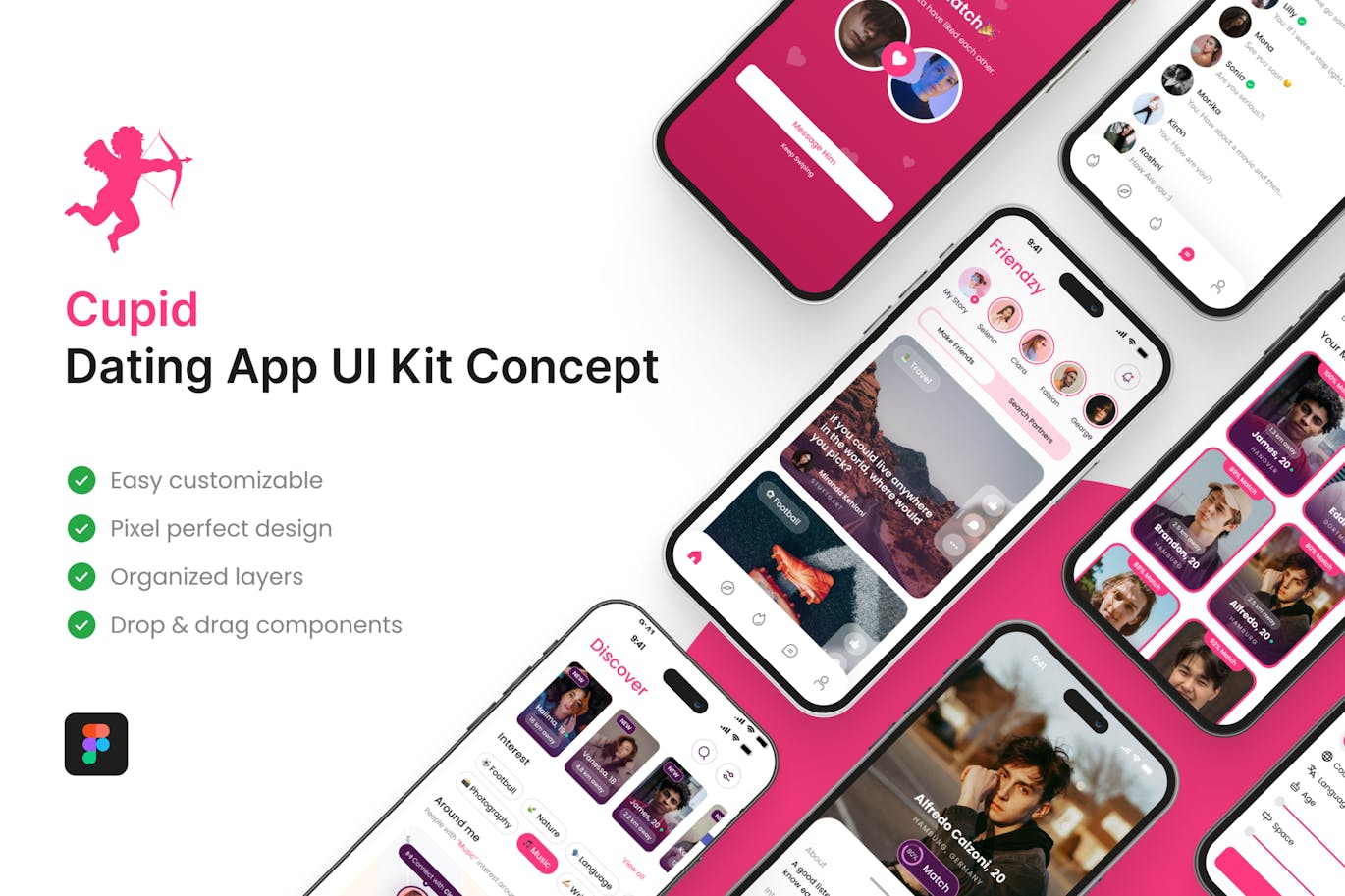 约会应用App UI Kit (FIG)