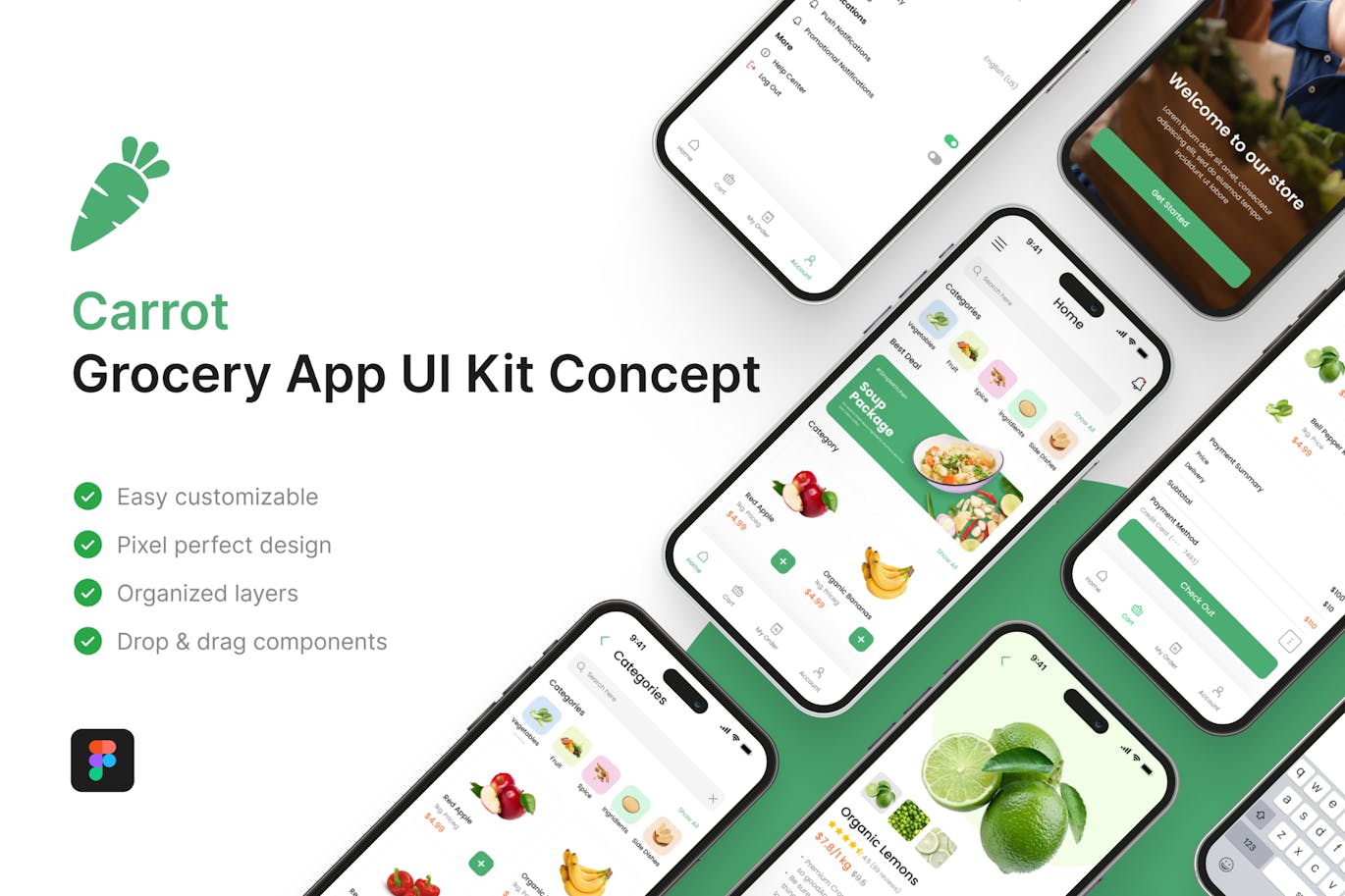 杂货应用App UI Kit (FIG)