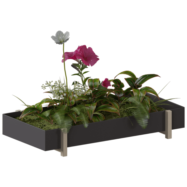 Design House Stockholm金属花盆中的植物 花丛 室外花坛3D模型（OBJ,FBX,MAX）
