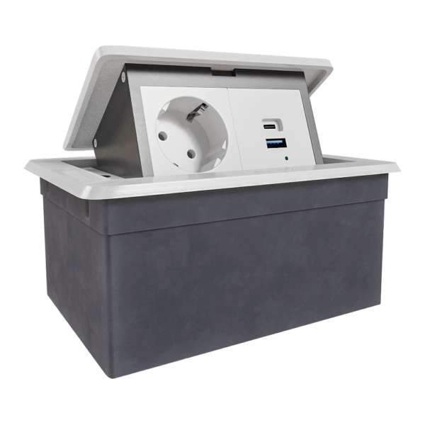 Donel DDSB4RW桌面嵌入式伸缩插座3D模型（OBJ,FBX,MAX）