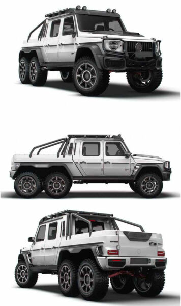 2023款Brabus XLP 800 6×6 Adventure皮卡车 汽车3D模型（OBJ,FBX,MAX,LWO,C4D）