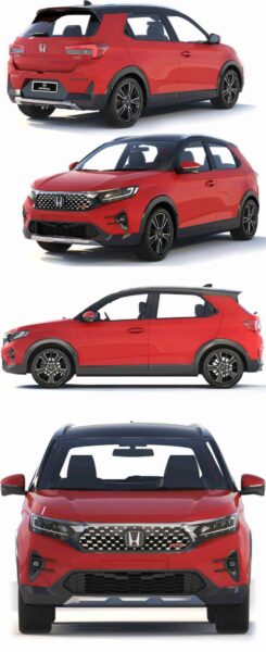 2023本田Honda WR-V RS SUV汽车3D模型（OBJ,FBX,MAX）