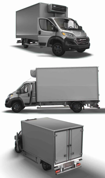 带内饰的2023款Ram ProMaster 4300WB货车 汽车3D模型（OBJ,FBX,MAX,LWO,C4D）