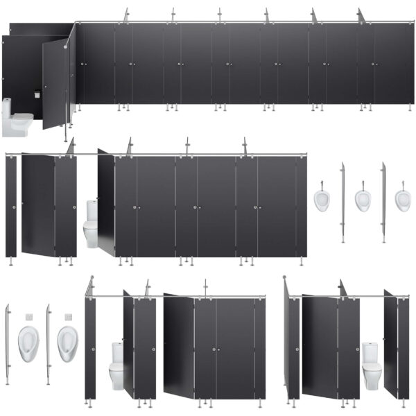 公共卫生间及内部挡板 卫浴设备3D模型（OBJ,MAX）