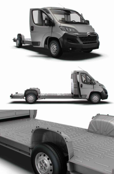 带内饰的2023款雪铁龙Citroen Jumper 3540 L4 PlatformCab卡车3D模型（OBJ,FBX,MAX,LWO,C4D）