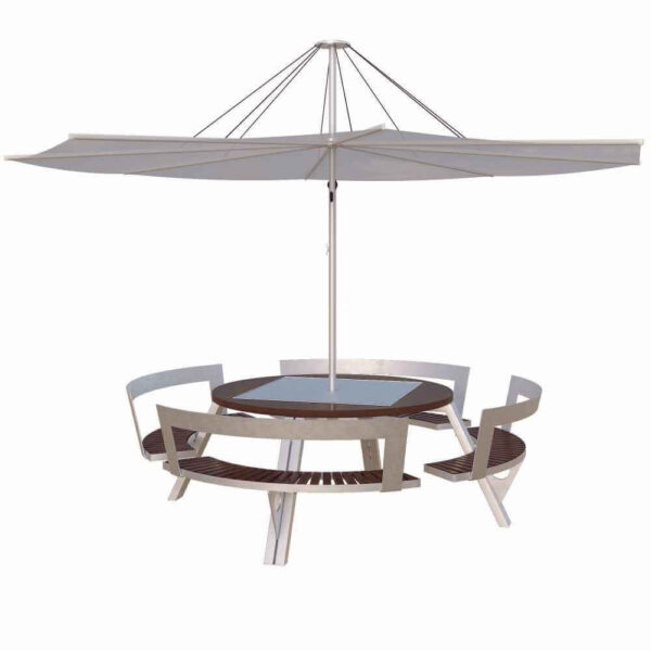 Extremis GARGANTUA户外长凳和遮阳伞3D模型（OBJ,FBX,MAX）