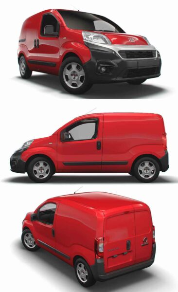 2023款菲亚特Fiat Fiorino 225小厢式货车 汽车3D模型（OBJ,FBX,MAX,LWO,C4D）