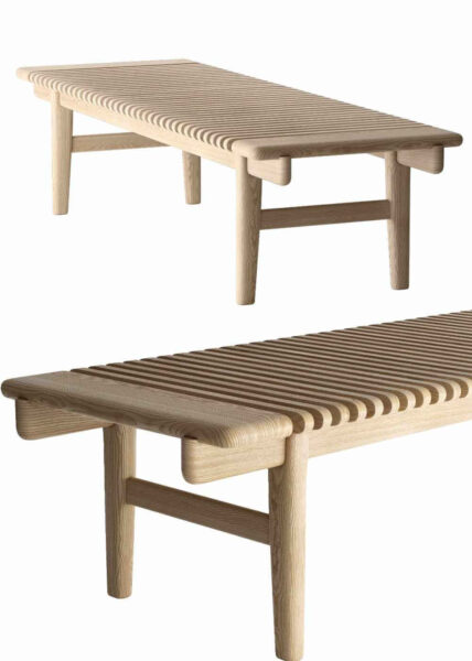 Hans Wegner PP Mobler木质长凳3D模型（OBJ,FBX,MAX）