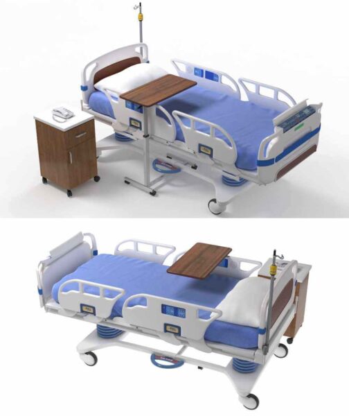 病床 吊瓶架 柜子等病房设备low poly 3D模型（OBJ,FBX,MAX）