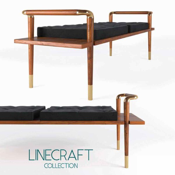 linecraft collection带软垫的长凳3D模型（FBX,MAX）