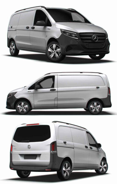 2024款奔驰Mercedes Benz eVito L1厢式货车 汽车3D模型（OBJ,FBX,MAX）