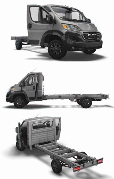 带内饰的2023 RAM Promaster SCab 4035WBXL卡车3D模型（OBJ,FBX,MAX,LWO,C4D）