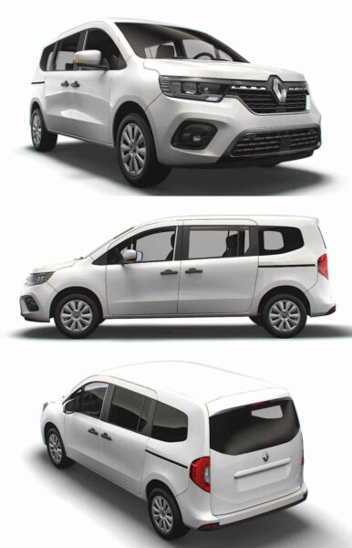 2023款雷诺Renault Kangoo Tourneo LWB面包车 MPV汽车3D模型（OBJ,FBX,MAX,LWO,C4D）