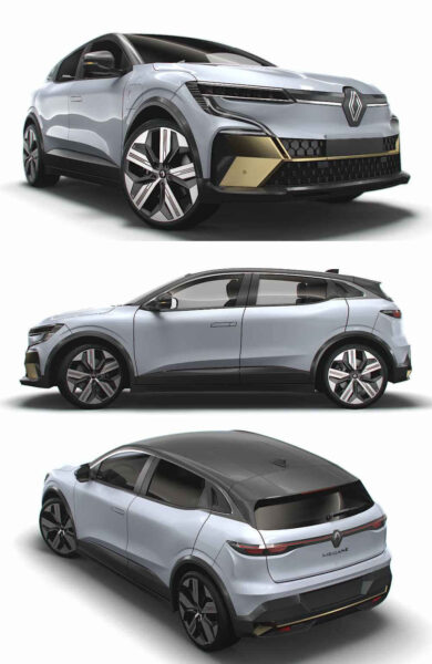 2023款雷诺Renault Megane E Tech Iconic汽车3D模型（OBJ,FBX,MAX,LWO,C4D）
