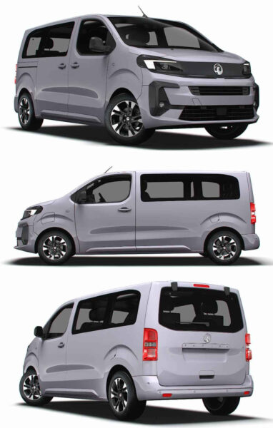 2024 Vauxhall Zafira Life Medium电动面包车 汽车3D模型（OBJ,FBX,MAX,LWO,C4D）