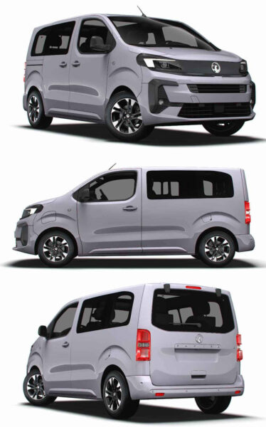 2024 Vauxhall Zafira Life小型电动面包车 汽车3D模型（OBJ,FBX,MAX,LWO,C4D）