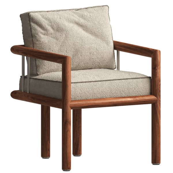 Paolo Castelli Imane木质结构软垫扶手椅3D模型（OBJ,FBX,MAX）