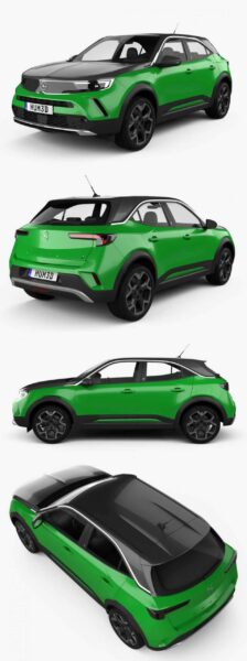 2022款Opel Mokka-E电动汽车3D模型（OBJ,FBX,MAX）