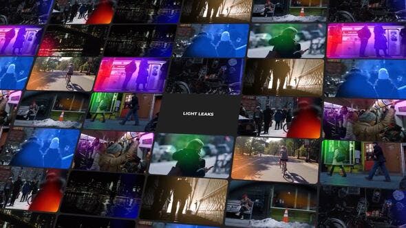 未来感漏光风格AE创意 (AEP)