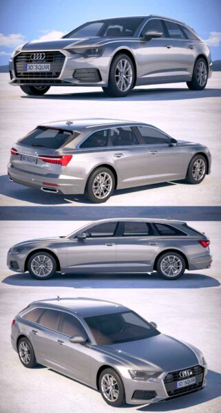 2019款奥迪Audi A6 Avant SUV汽车3D模型（OBJ,FBX,MAX）