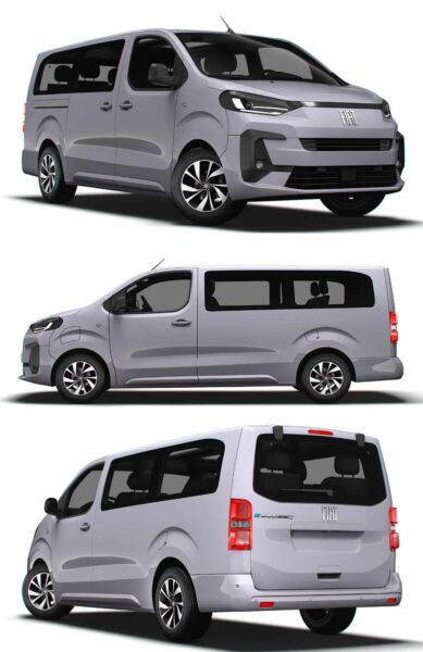 2024款菲亚特Fiat E Ulysse L3大型电动MPV汽车3D模型（OBJ,FBX,MAX,LWO,C4D）