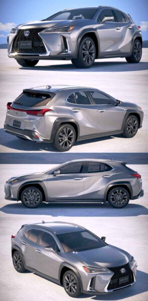 2019款雷克萨斯Lexus UX SUV汽车3D模型（OBJ,FBX,MAX）