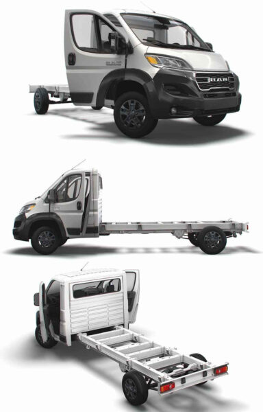 带内饰的2023 RAM Promaster SCab 4300WB卡车3D模型（OBJ,FBX,MAX,LWO,C4D）