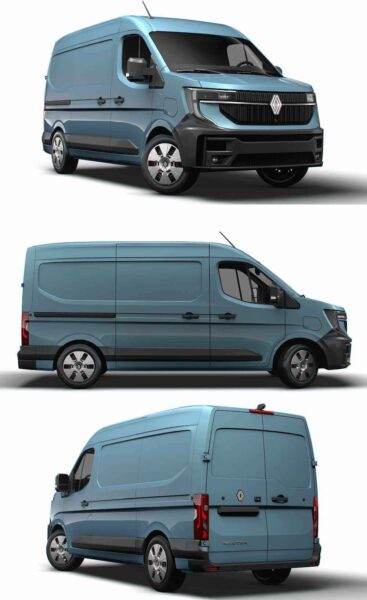 2024雷诺Renault Master E-TECH L2H2厢式货车 汽车3D模型（OBJ,FBX,MAX,LWO,C4D）