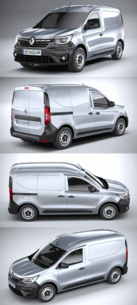 2021款雷诺Renault Express厢式货车 汽车3D模型（OBJ,FBX,MAX）
