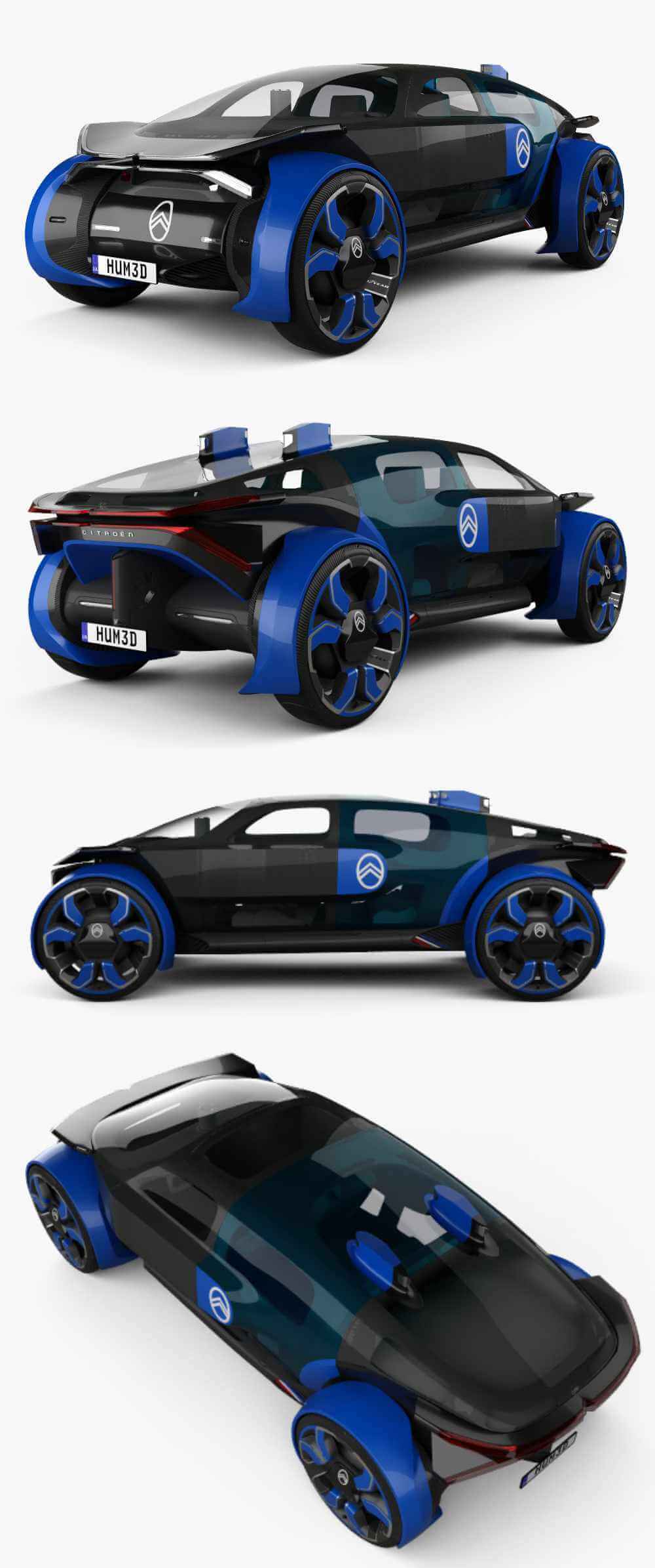 2020雪铁龙Citroen 19概念车 汽车3D模型（OBJ,FBX,MAX）