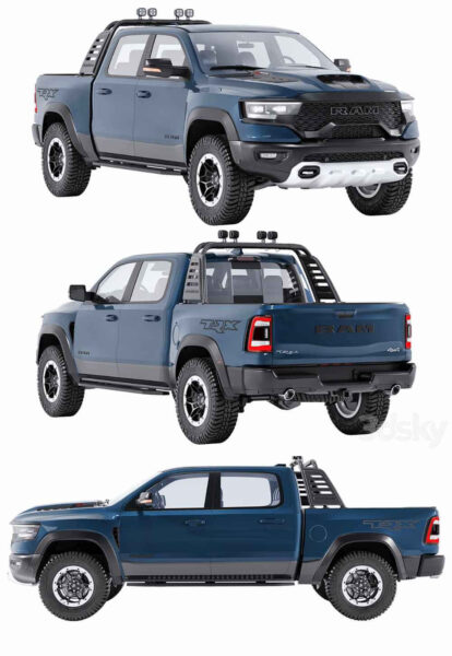 Dodge Ram 1500 TRX皮卡车 汽车3D模型（OBJ,FBX,MAX）