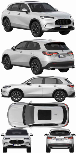 本田Honda ZR-V SUV汽车3D模型（OBJ,FBX,MAX）