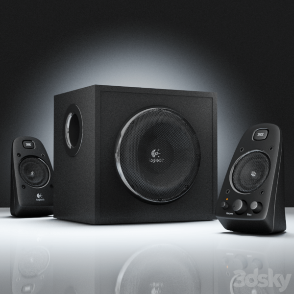 Logitech Z623音响3D模型（OBJ,FBX）