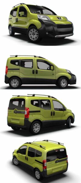 2017款标致Peugeot Bipper Tepee Outdoor MPV汽车3D模型（OBJ,FBX,MAX,LWO,C4D）