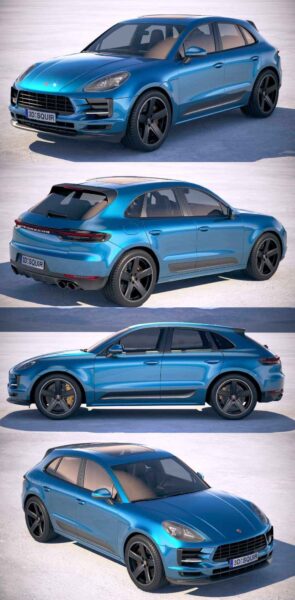 2019款保时捷Porsche Macan汽车3D模型（OBJ,FBX,MAX）