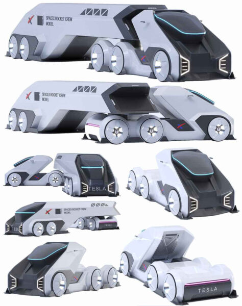 Tesla特斯拉概念版太空卡车3D模型（OBJ,FBX,MAX）