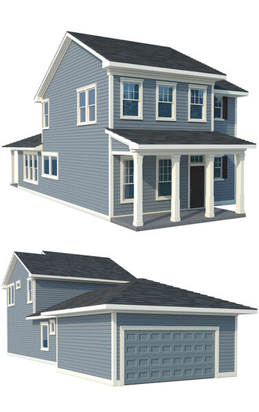 美式房屋 住宅 建筑3D模型（OBJ,FBX,MAX）