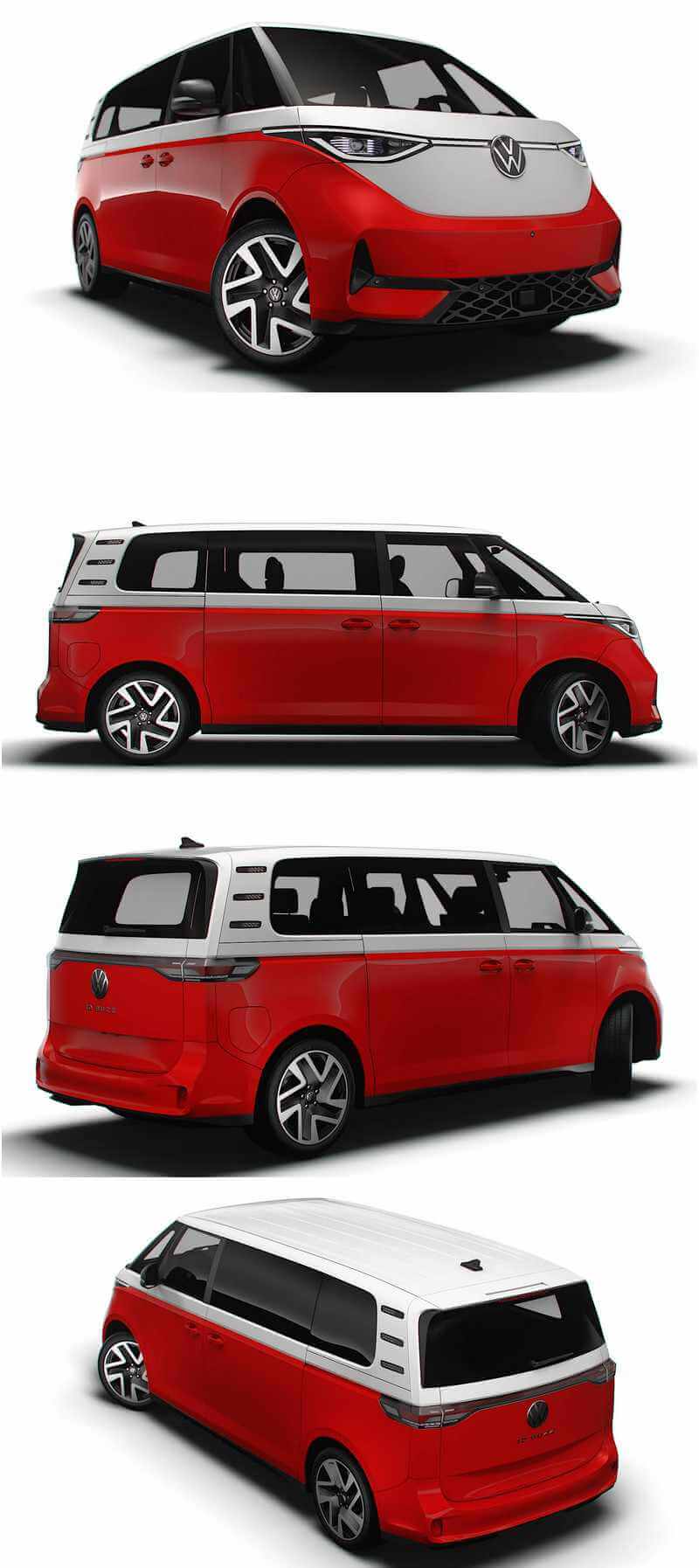2024款大众VW ID Buzz GTX LWB汽车3D模型（OBJ,FBX,MAX,LWO,C4D）
