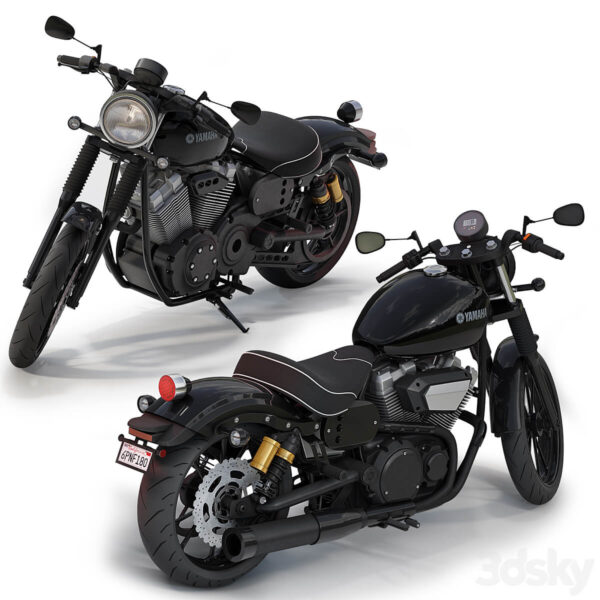 Yamaha XV950r摩托车3D模型（OBJ,FBX,MAX）
