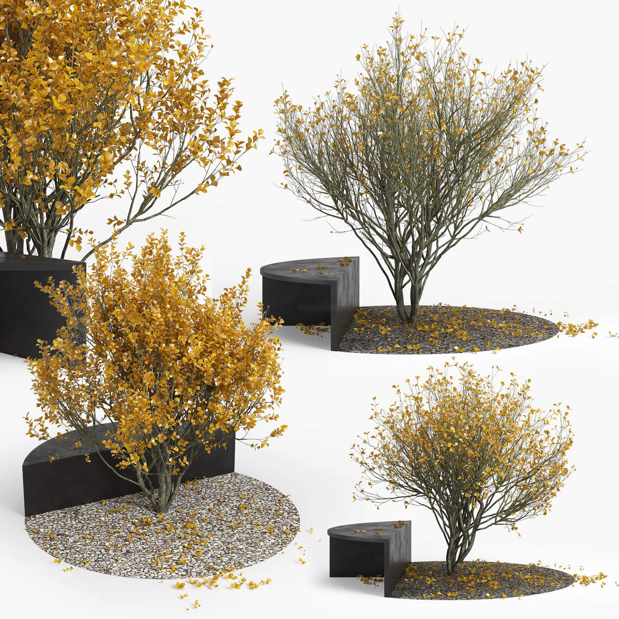 秋天的树3D模型（OBJ,FBX,MAX）