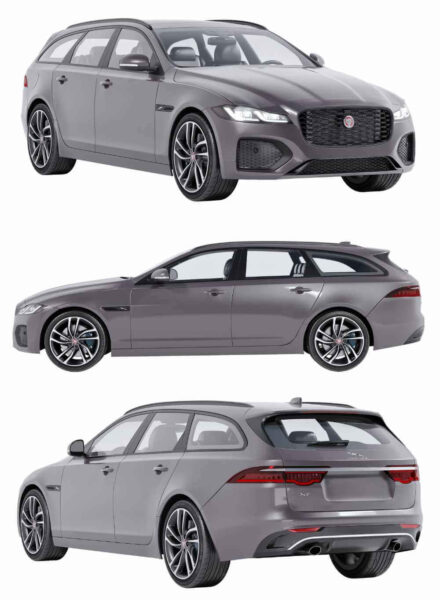 捷豹Jaguar XF Sportbrake汽车3D模型（OBJ,FBX,MAX）