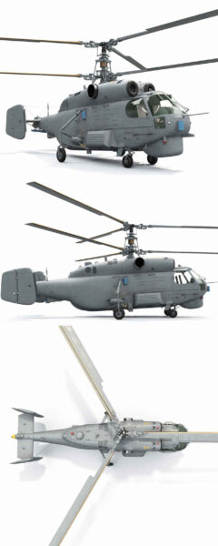 Ka-27直升机3D模型（OBJ,FBX,MAX）