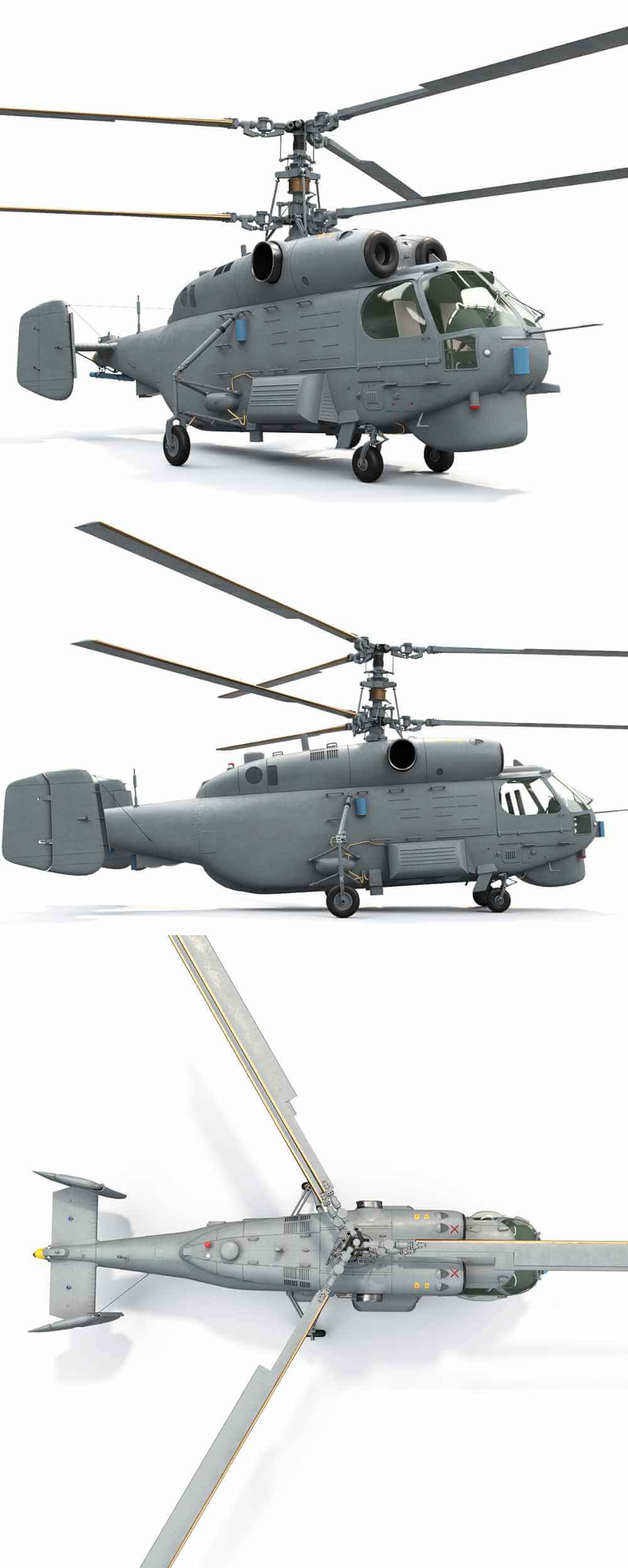 Ka-27直升机3D模型（OBJ,FBX,MAX）