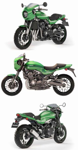 2020款Kawasaki Z900RS Cafe摩托车3D模型（OBJ,FBX,MAX）