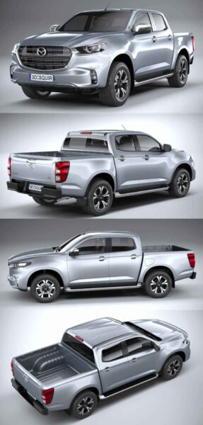 2021款马自达Mazda BT-50皮卡车 汽车3D模型（OBJ,FBX,MAX）