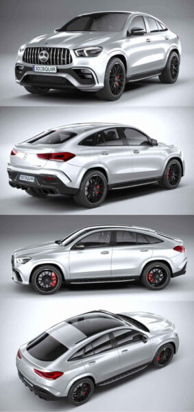 2021款奔驰Mercedes-Benz GLE 63 AMG Coupe汽车3D模型（OBJ,FBX,MAX）