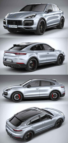 2020款保时捷Porsche Cayenne GTS Coupe汽车3D模型（OBJ,FBX,MAX）