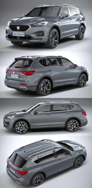 2021 Seat Tarraco FR SUV汽车3D模型（OBJ,FBX,MAX）